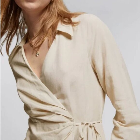NWT &Other Stories Mini Wrap Shirt Dress - Picture 2 of 4
